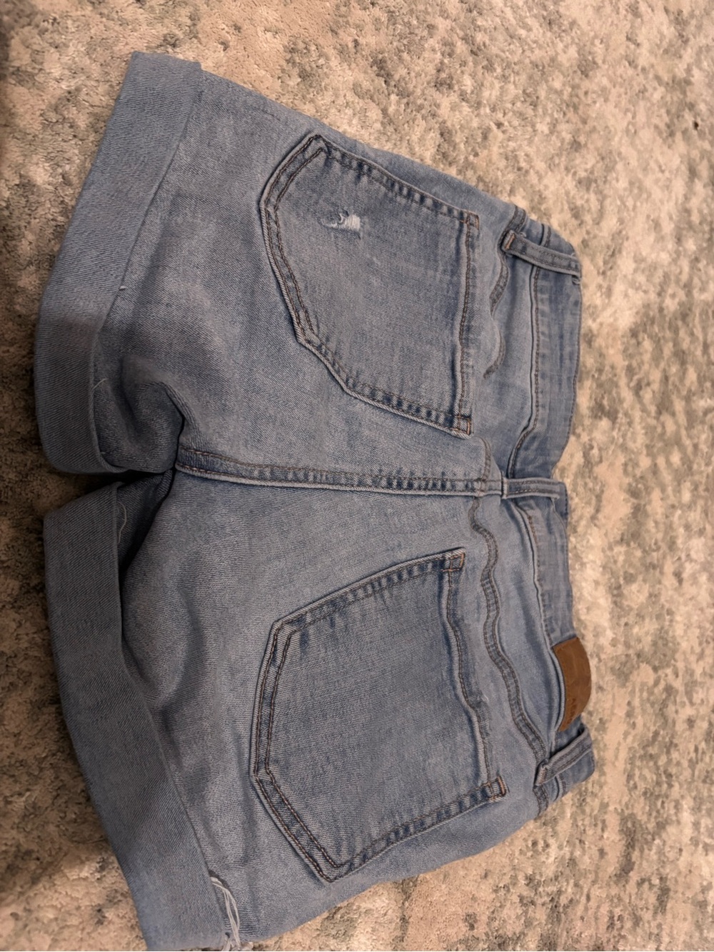 Aeropostale Light Blue Denim Mid-Rise Shorts